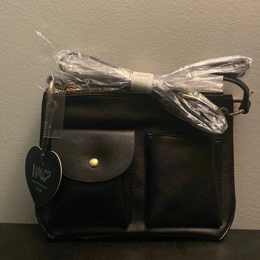 Black Faux Leather bag